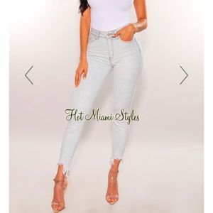 Hot Miami styles High waist skinny jeans